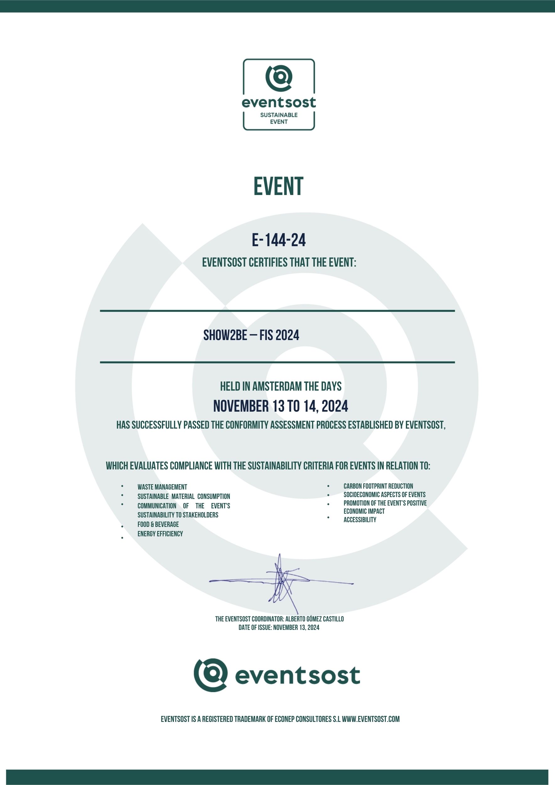 FIS feria Comprometidos con la sostenibilidad